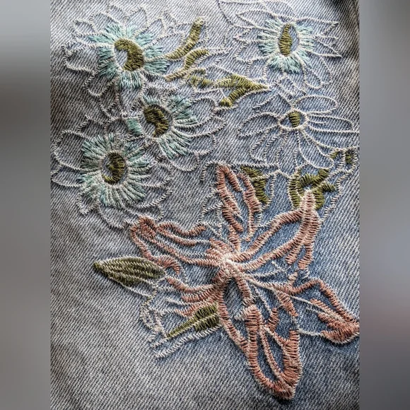 For The Republic Embroidered Denim Skirt - Picture 6 of 7